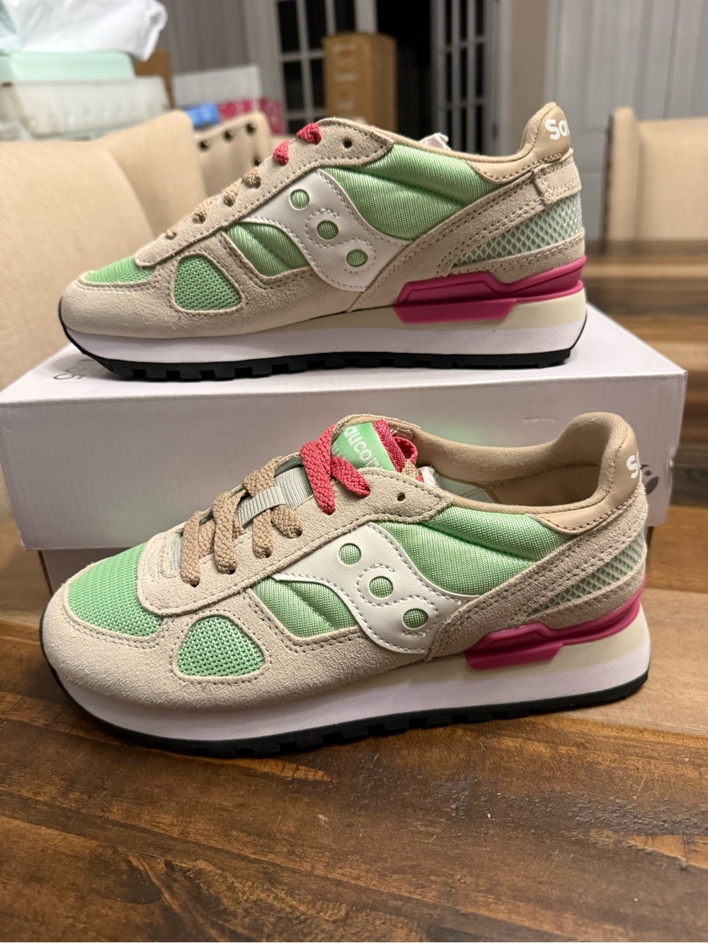 Saucony Shadow Original Women’s Low Top Sneakers Mint/Sand S1108-874